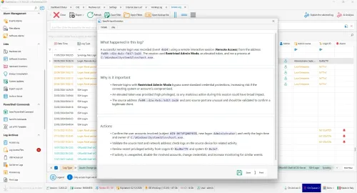Intelligent log explanation